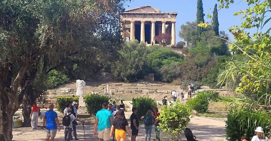 Ancient Agora: E-Ticket w/Treasure Hunt Tour on your phone - Views beyond the ruins