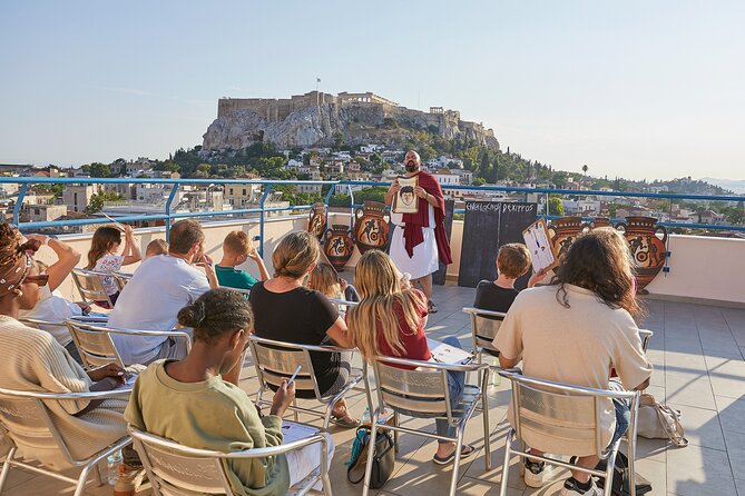 Athens: Ancient Greek Theatre Murder Mystery Experience - The rooftop setting and Acropolis views