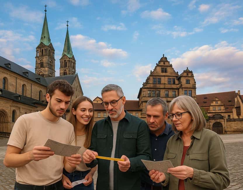 Bamberg: Outdoor Escape Game with a Puzzle Backpack - Twelve puzzles and six locks