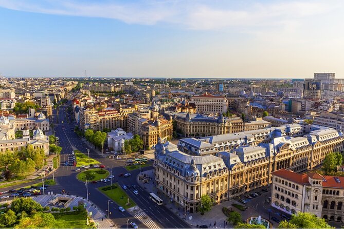 Bucharest Old Town Treasure Hunt: Walking Tour & Game - The National Theatre and a broader city view