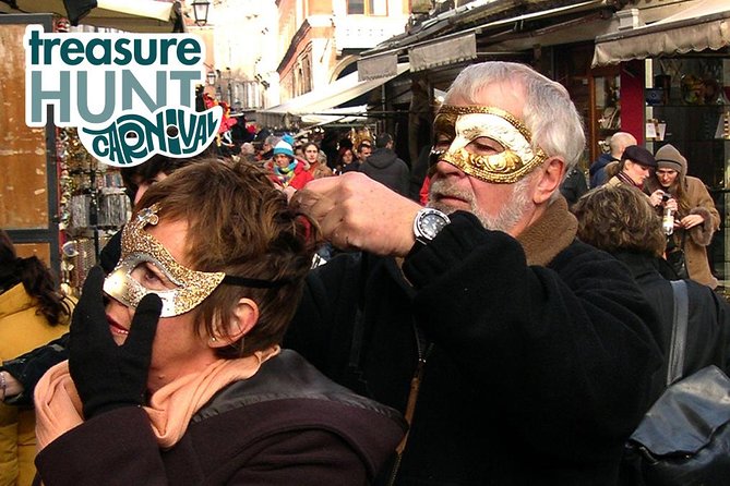 Carnival Treasure Hunt & Mask Painting Workshop - The photo challenge and the white mask