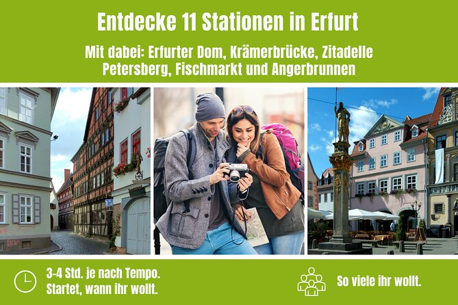 City game scavenger hunt Erfurt - independent city tour I discovery tour - Walking through the old shopping streets