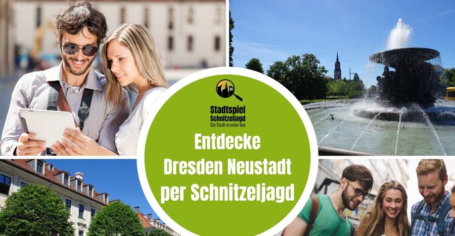 Dresden Neustadt: Scavenger Hunt Self Guided Tour - Albertsplatz and the Two Faces of Neustadt