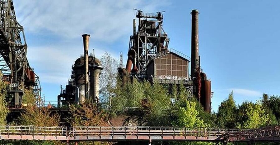 Duisburg Landscape Park GPS treasure hunt in old ironworks - Key points at a glance