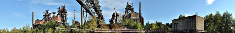 Duisburg Landscape Park GPS treasure hunt in old ironworks - From iron production to outdoor puzzle route