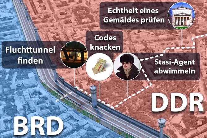 Escaping and spying on the Berlin Wall Scavenger hunt - Key points to know before you book