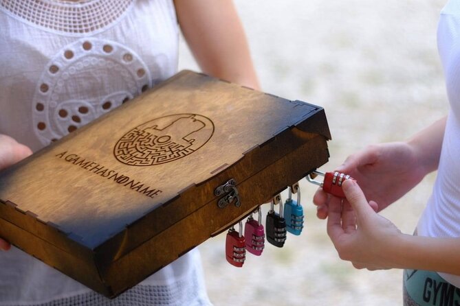 Game of Thrones Private Outdoor Escape Game in Dubrovnik - The wooden book and five padlocks