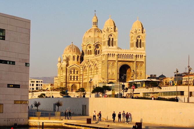 Marseille Old Town Exploration Game and Tour - La Major brings a dramatic cathedral into the route