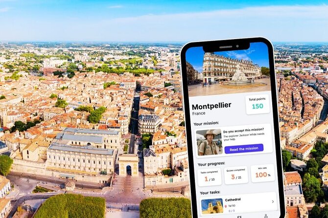 Montpellier City Exploration Game and Tour on your Phone - Key points at a glance