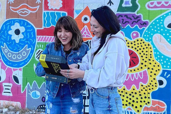 Outdoor Escape Room in Las Vegas - Downtown - Solving clues on Fremont Street